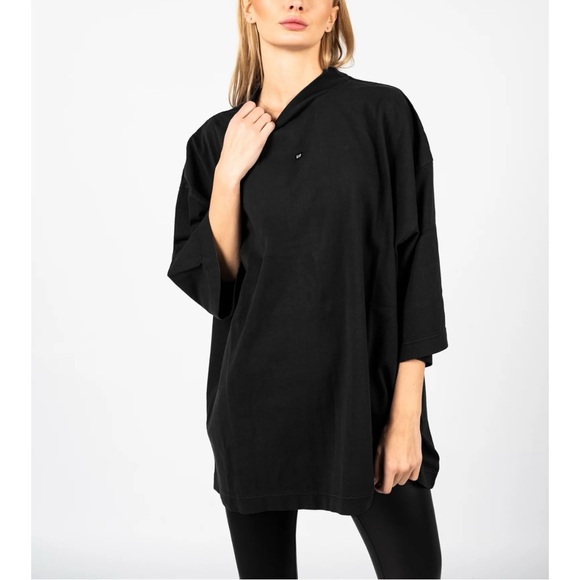 Yeezy Gap YZY Engineered By Balenciaga Washed Black Ultra Oversized Logo T-Shirt - Picture 10 of 12